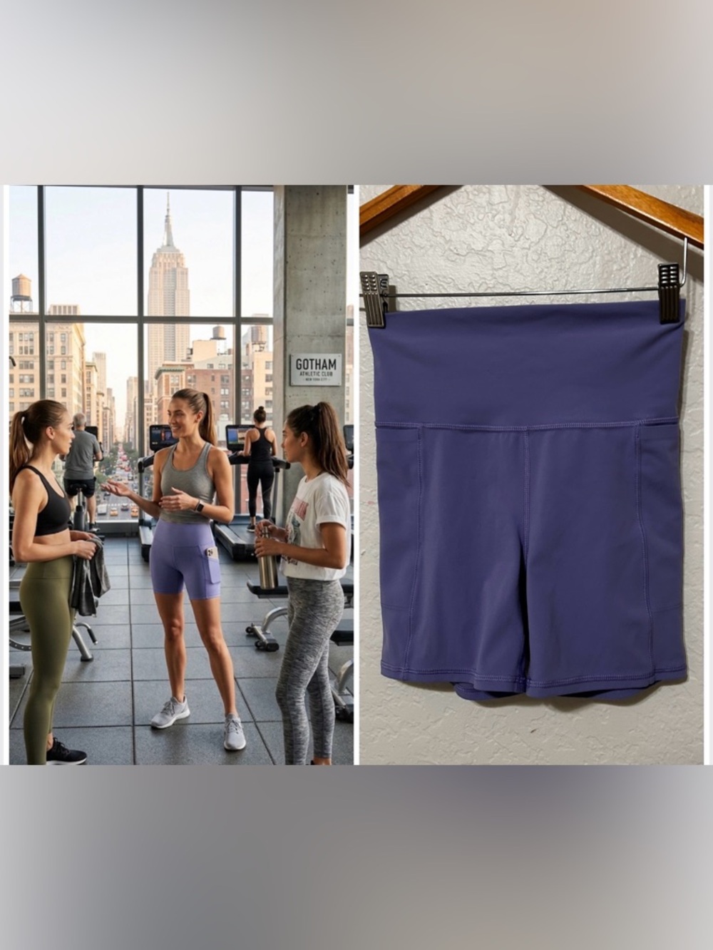 🦢Vuori High-Rise Purple Bike Shorts with Side Pocket size XS GUC